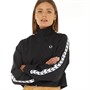 Fred Perry Womens Cropped Taped Track Jacket Black
