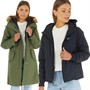 Fred Perry Womens Zip-In Liner Parka Jacket Parka Green