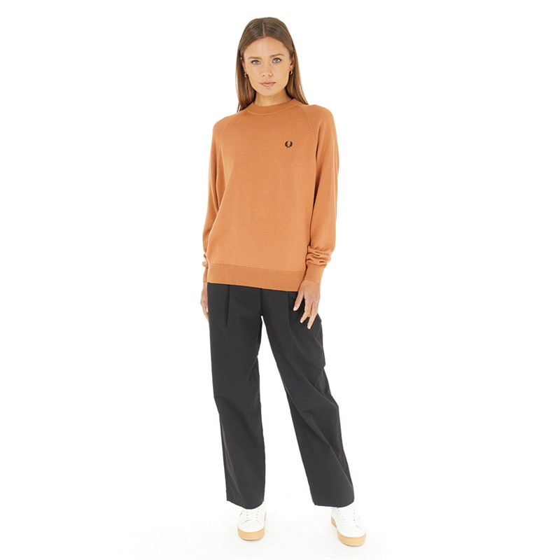 Fred Perry Womens Crew Neck Jumper Court Clay