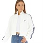Fred Perry Womens Cropped Taped Track Jacket Snow White
