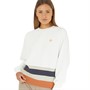 Fred Perry Womens Knitted Trim Sweatshirt Snow White