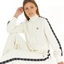 Fred Perry Womens Cropped Taped Track Jacket Ecru