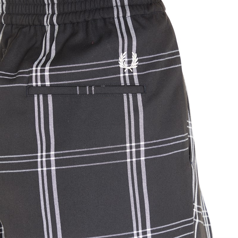 Fred Perry Womens Tartan Trousers Black