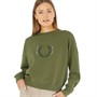 Fred Perry Womens Laurel Wreath Sweatshirt Military Green