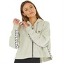 Fred Perry Womens Taped Hooded Sweatshirt Light Oyster