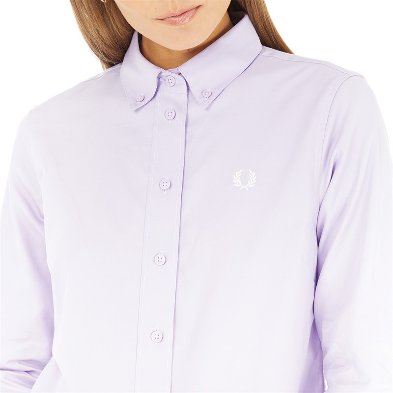 Fred Perry Womens Button-Down Shirt Lilac Soul