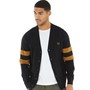 Fred Perry Mens Tipped Sleeve Cardigan Black/Gold