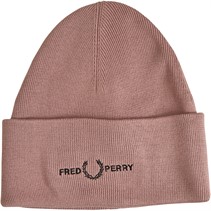 Fred Perry Mens Graphic Beanie Dusky Pink