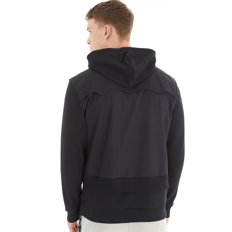 Fred Perry Mens Back Panel Zip Through Hoodie Black