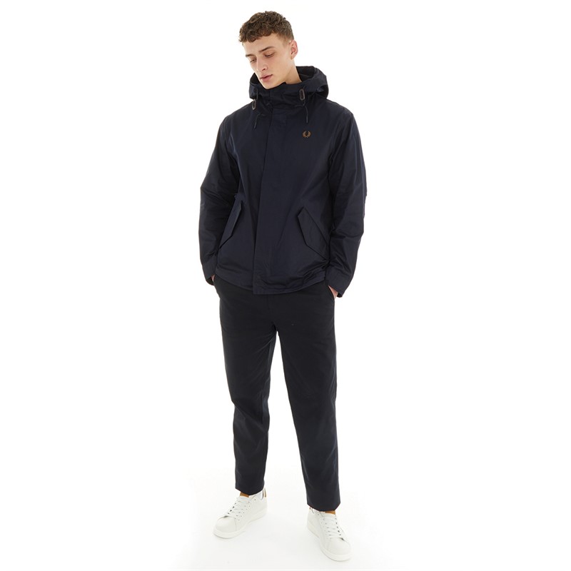 Fred Perry Mens Short Shell Parka Navy