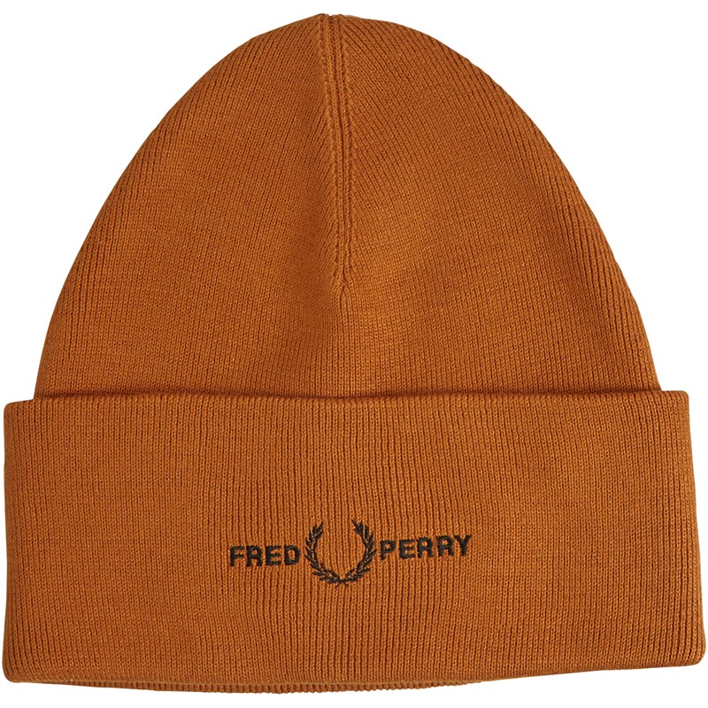 Fred Perry Mens Graphic Beanie Nut Flake