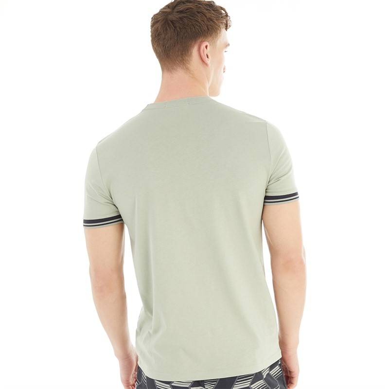 Fred Perry Mens Printed Laurel Wreath T-Shirt Seagrass