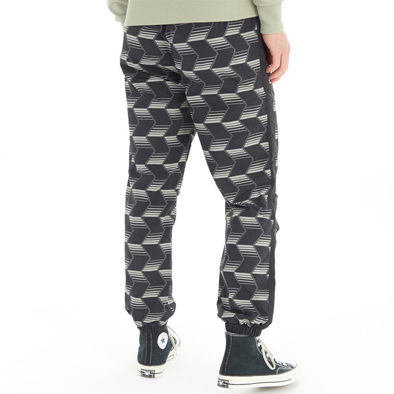 Fred Perry Mens Chevron Shell Track Pants Black