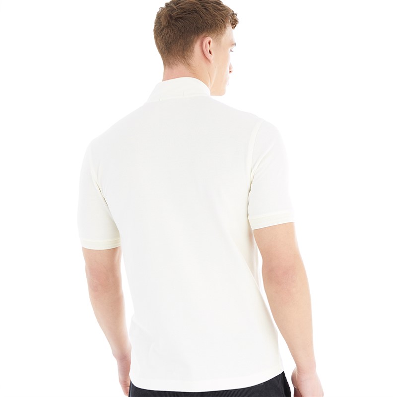 Fred Perry Mens Rib Insert Polo Ecru