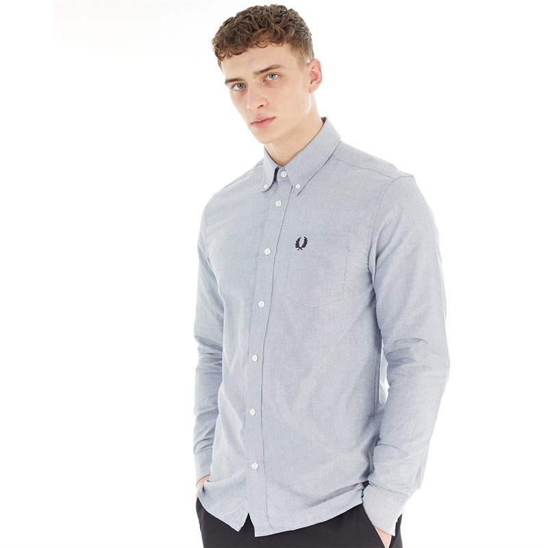 Fred Perry Mens Oxford Shirt French Navy