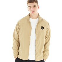 Fred Perry Mens Laurel Wreath Patch Shell Jacket Warm Stone