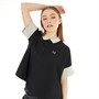 Fred Perry Womens Boxy Polo Shirt Black