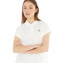 Fred Perry Womens A-Line Pique Polo Shirt Snow White