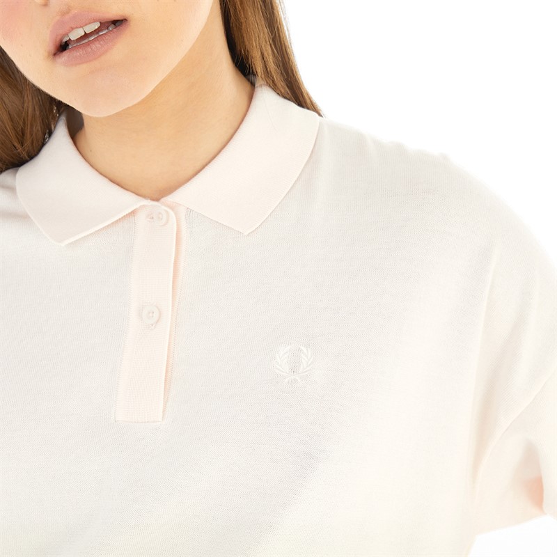 Fred Perry Womens Ombre Knitted Shirt Silky Peach