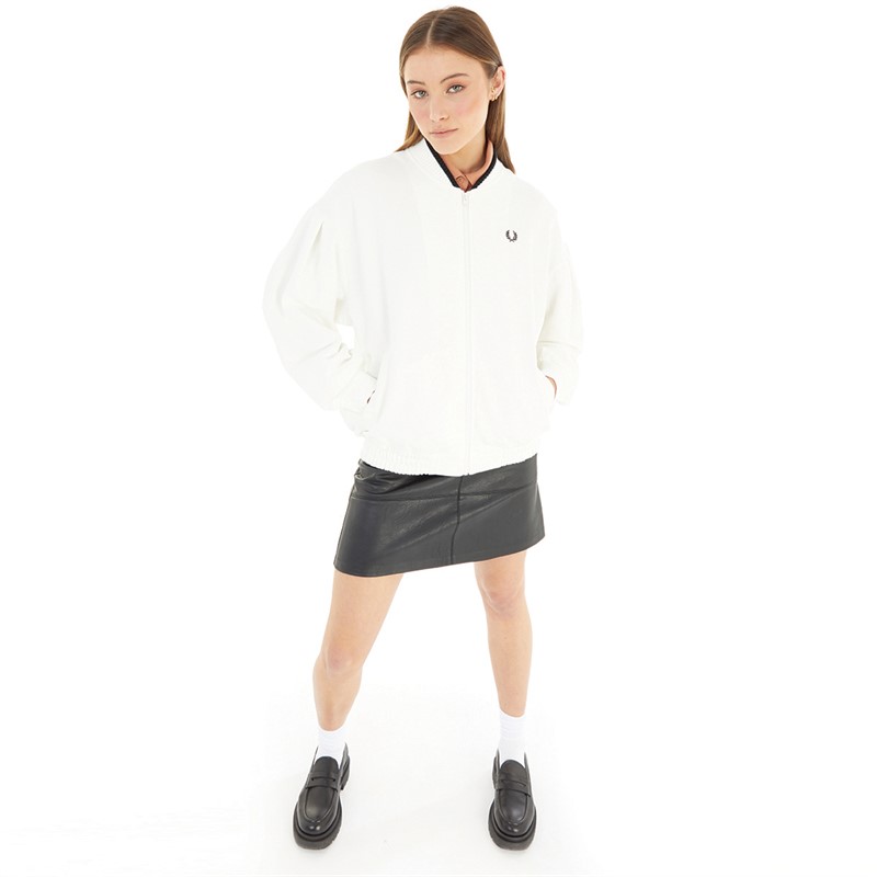 Fred Perry Womens Bomber Jacket Snow White