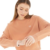 Fred Perry Womens Tipped Sweatshirt Light Rust