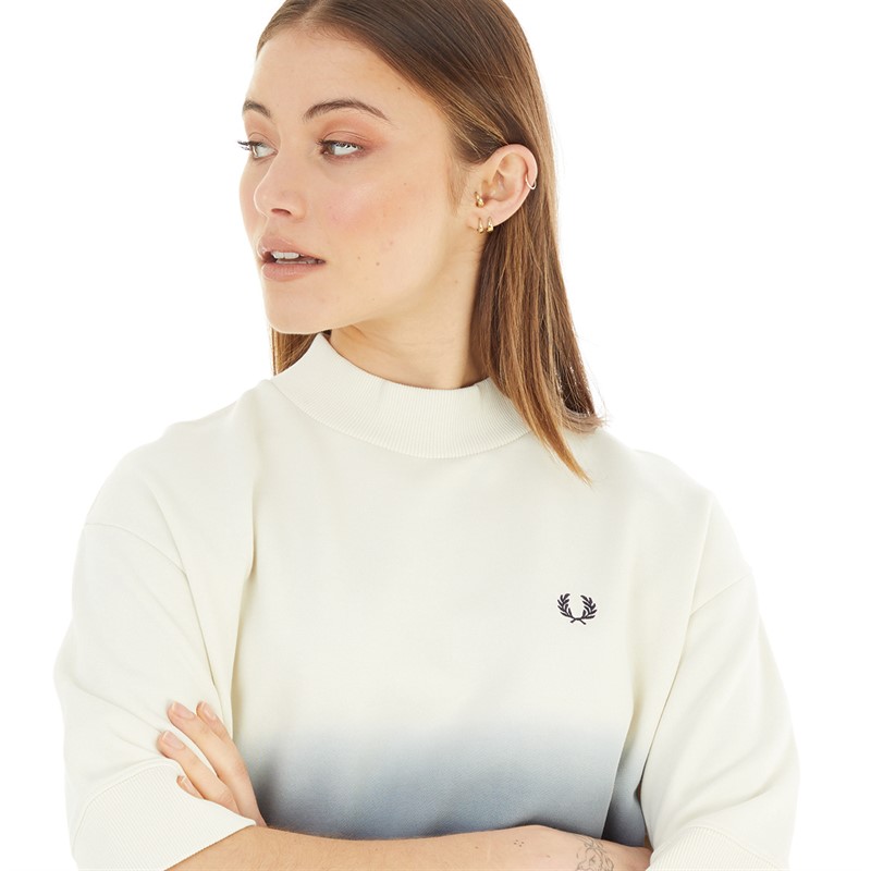 Fred Perry Womens Ombre Sweatshirt Ecru