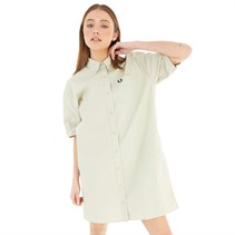 Fred Perry Womens Relaxed Shirt Dress Light Oyster