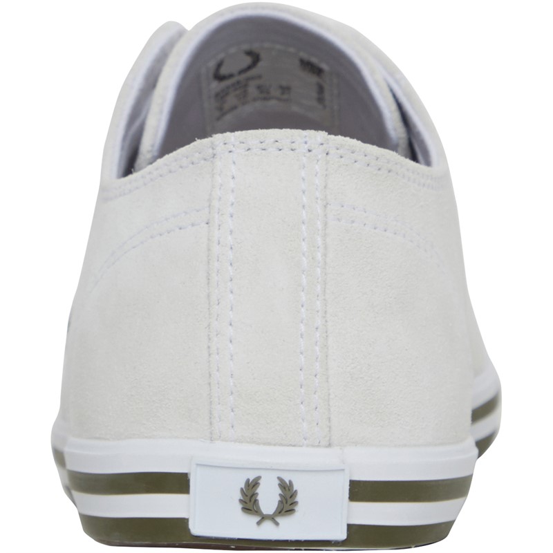 Fred Perry Kingston Suede Plimsolls Snow White