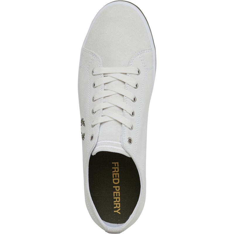 Fred Perry Kingston Suede Plimsolls Snow White