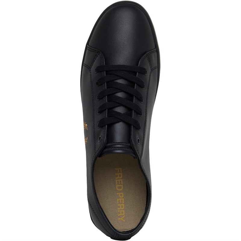 Fred Perry Kingston Leather Plimsolls Black