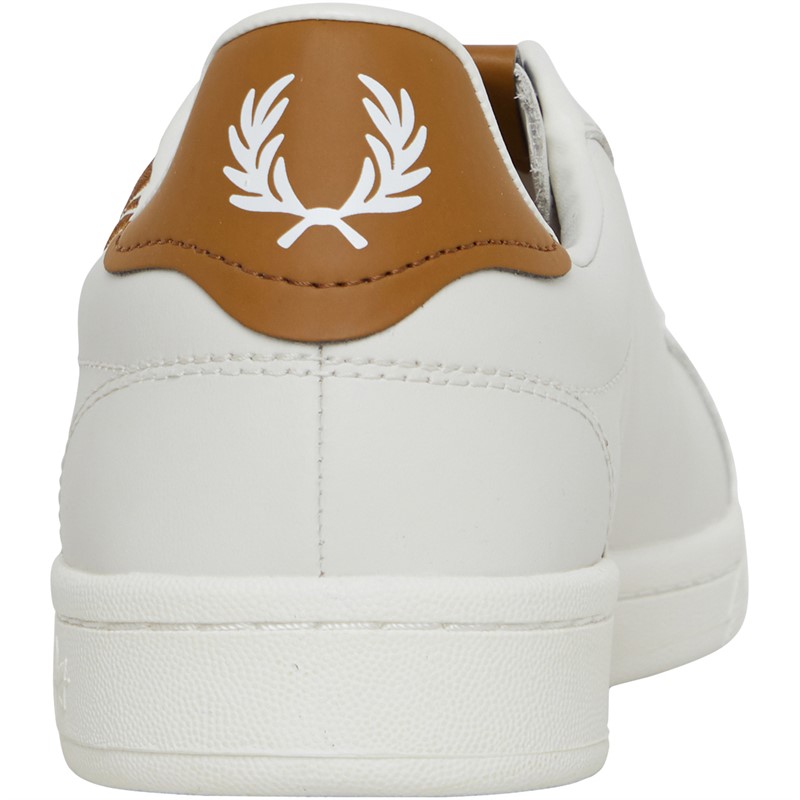 Fred Perry B721 Leather Trainers Porcelain