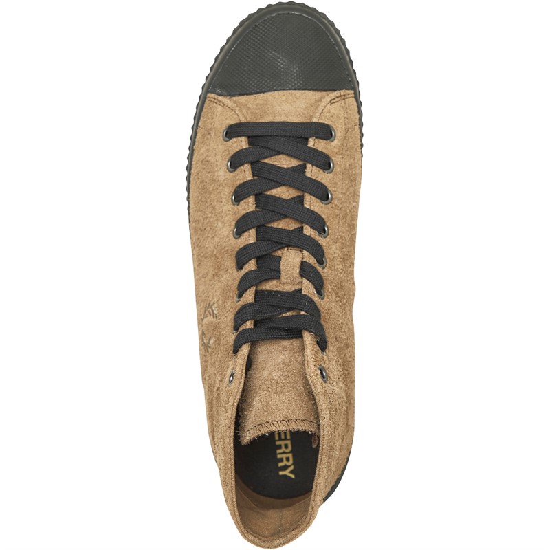 Fred Perry Hughes Mid Suede Trainers Bark