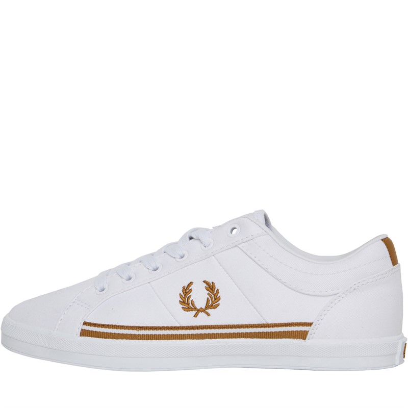 Fred Perry Baseline Twill Canvas Shoes White