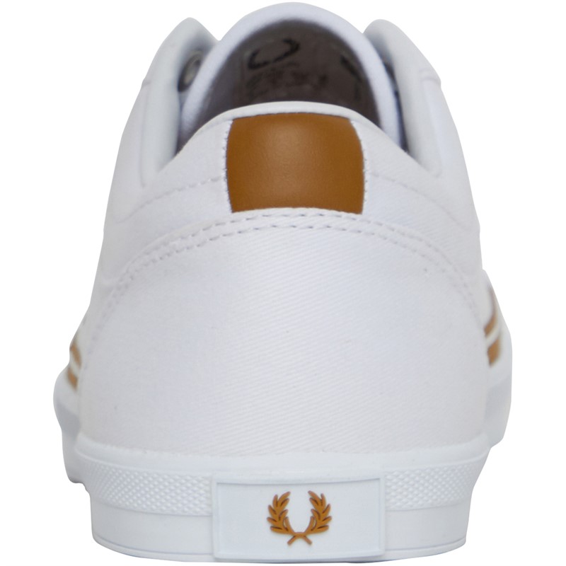 Fred Perry Baseline Twill Canvas Shoes White