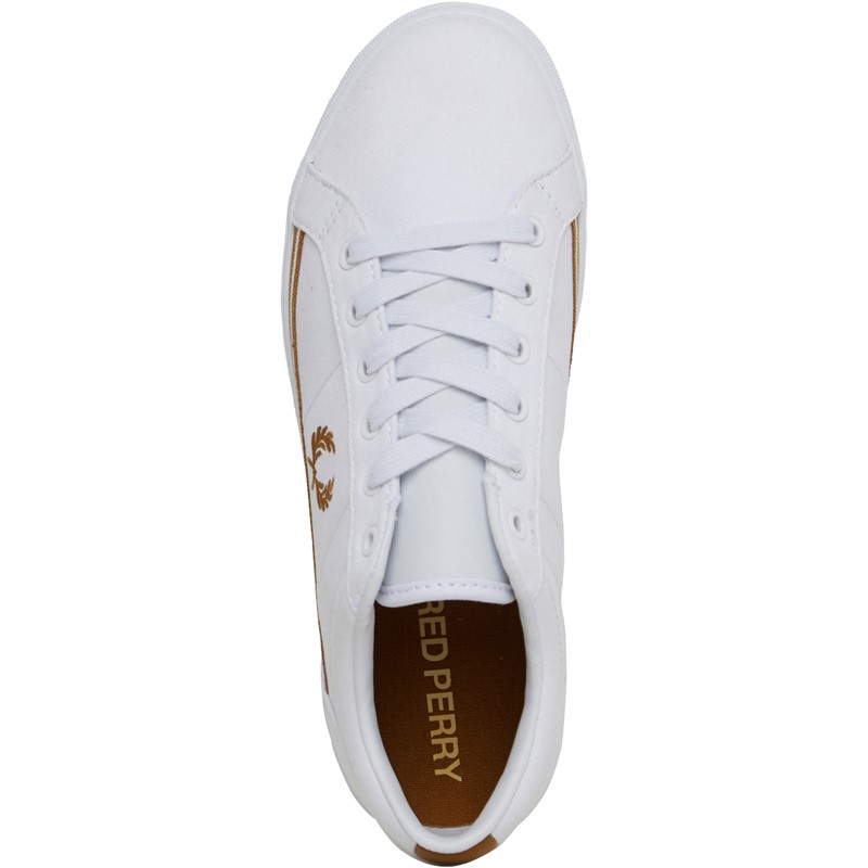 Fred Perry Baseline Twill Canvas Shoes White