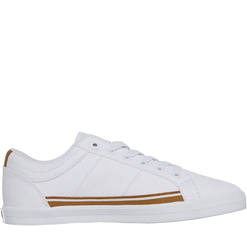 Fred Perry Baseline Twill Canvas Shoes White