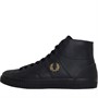 Fred Perry Hughes Mid Leather Trainers Black