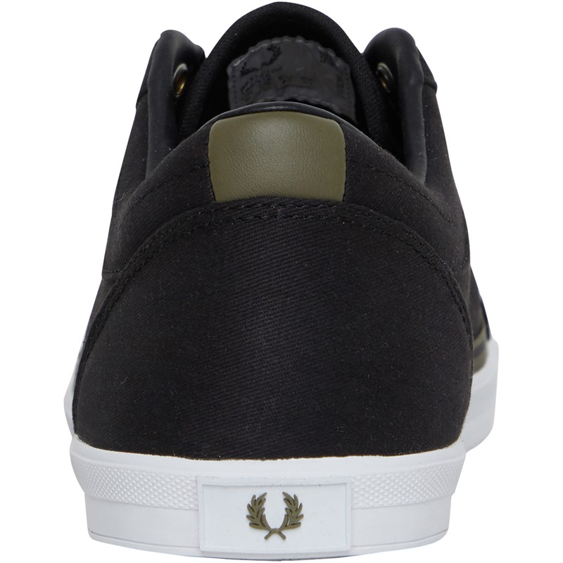 Fred Perry Baseline Twill Canvas Shoes Black