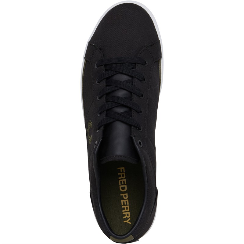 Fred Perry Baseline Twill Canvas Shoes Black