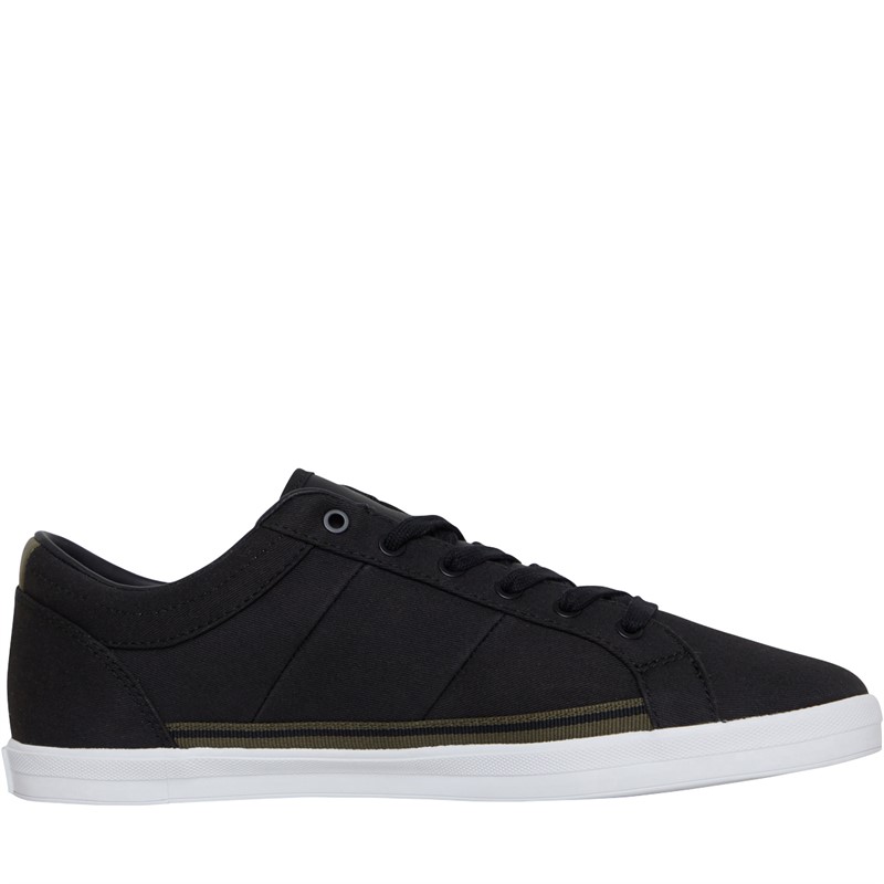 Fred Perry Baseline Twill Canvas Shoes Black