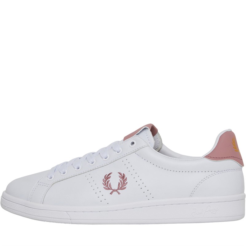 Fred Perry B721 Leather Trainers White