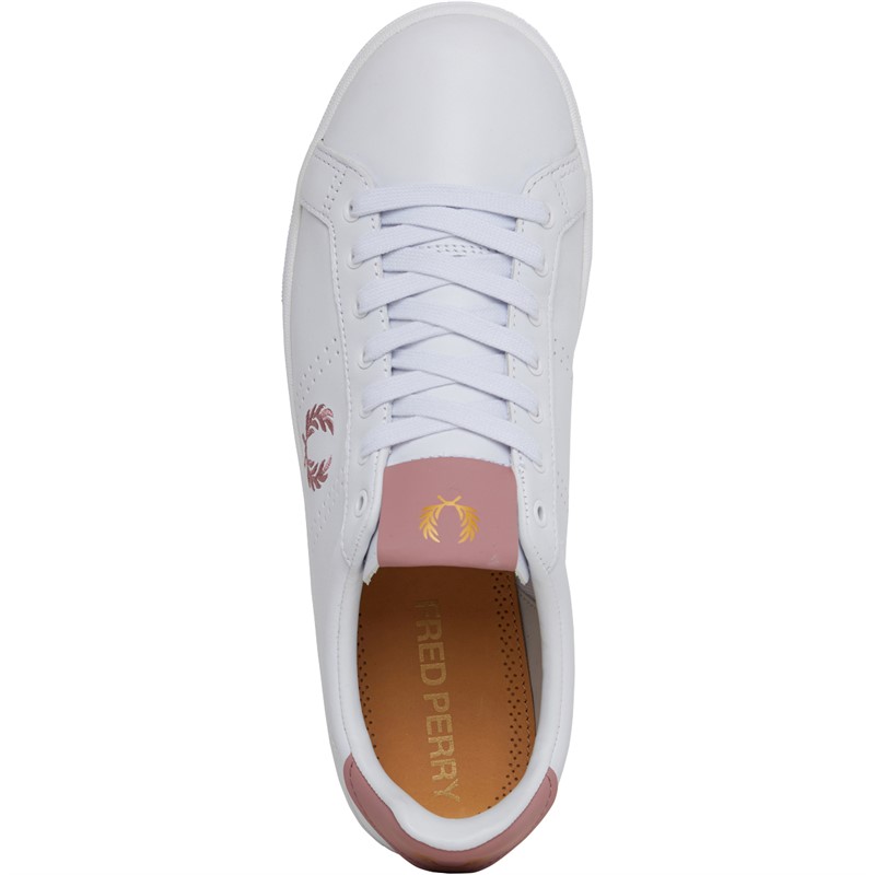 Fred Perry B721 Leather Trainers White