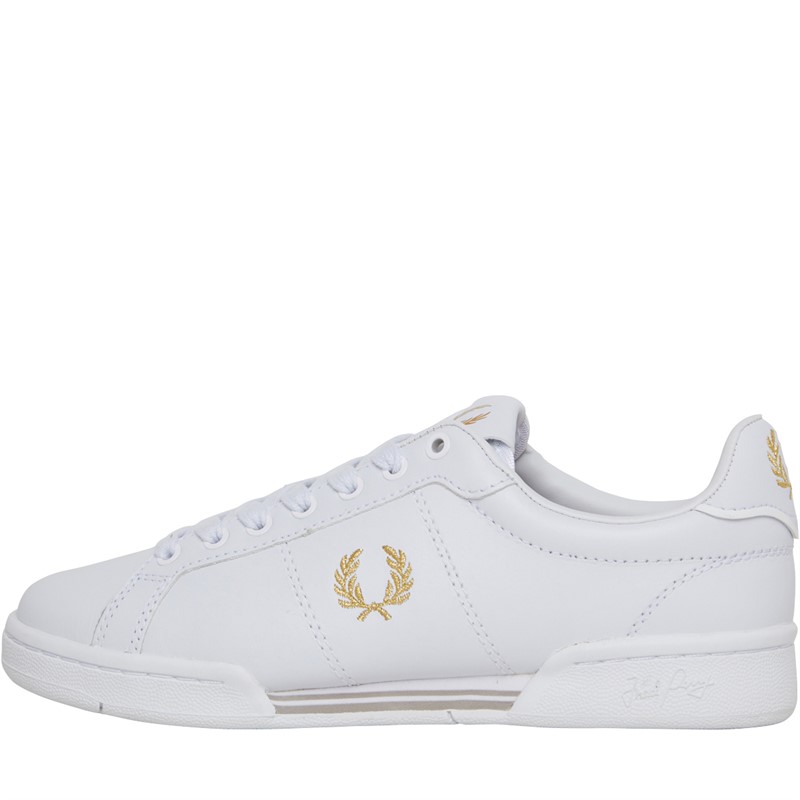 Fred Perry B722 Leather Trainers White