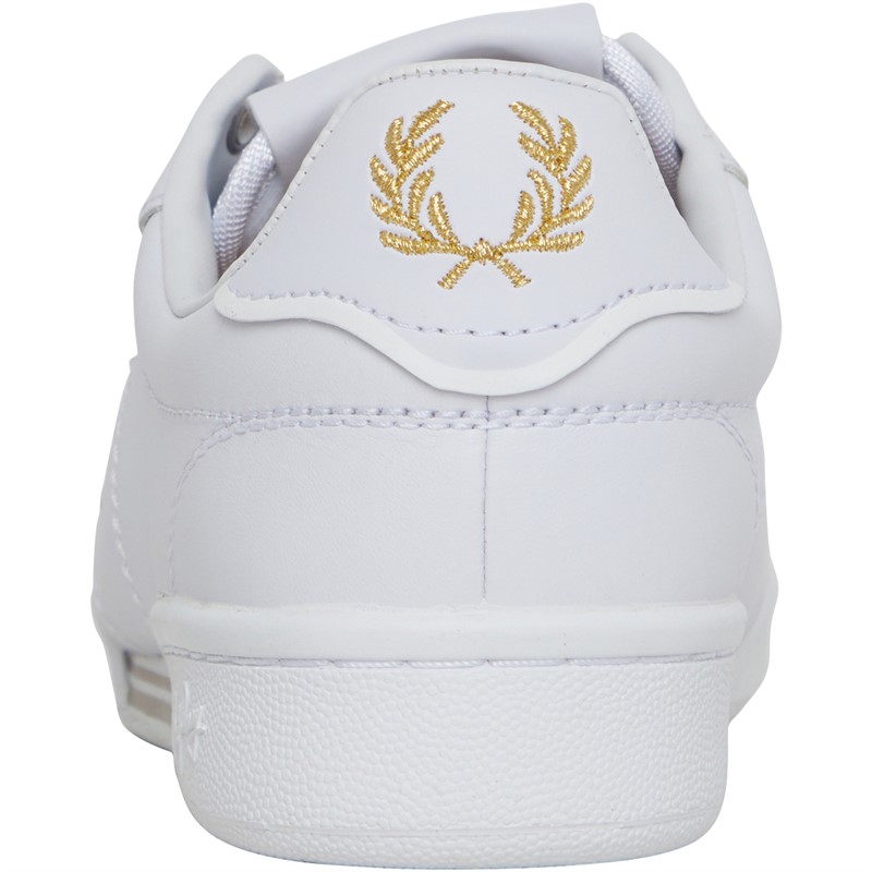 Fred Perry B722 Leather Trainers White