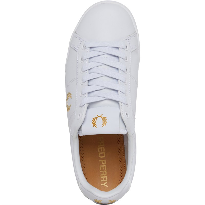 Fred Perry B722 Leather Trainers White