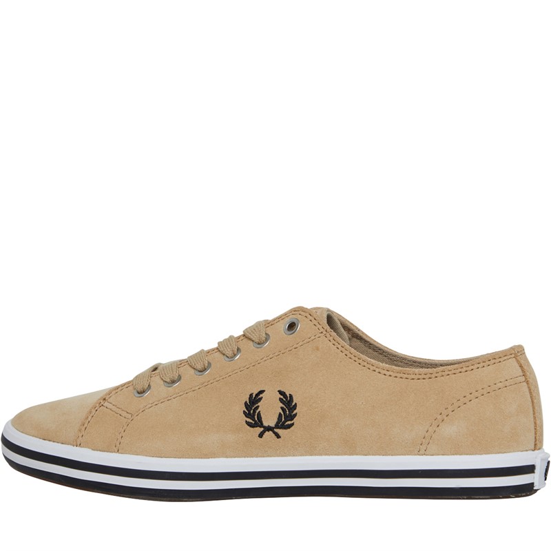 Fred Perry Kingston Suede Plimsolls Warm Stone