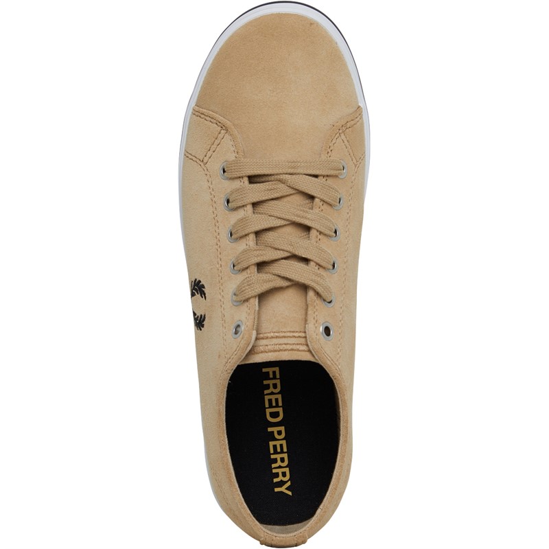 Fred Perry Kingston Suede Plimsolls Warm Stone