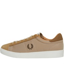 Fred Perry Spencer Mesh/Nubuck Trainers Warm Stone