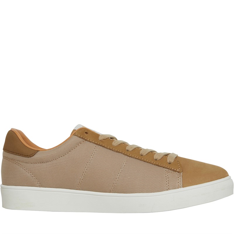 Fred Perry Spencer Mesh/Nubuck Trainers Warm Stone