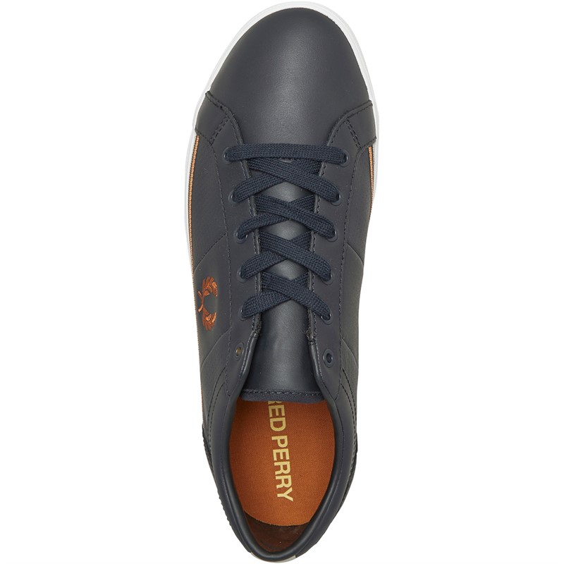 Fred Perry Baseline Perf Leather Shoes Navy